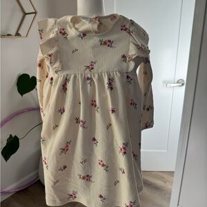 Zara Cream Puff Sleeve Sundress with Peter Pan Collar